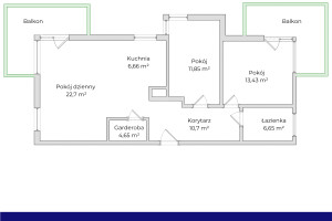 Mieszkanie na sprzedaż 72m2 Gdańsk Ujeścisko-Łostowice Ujeścisko Mariana Kołodzieja - zdjęcie 2