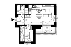 Mieszkanie na sprzedaż 44m2 Kraków Bronowice Bronowice Eljasza Walerego Radzikowskiego - zdjęcie 2