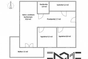 Mieszkanie na sprzedaż 58m2 Lublin Czechów Czechów Północny Koncertowa - zdjęcie 2