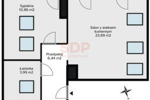 Mieszkanie na sprzedaż 46m2 Wrocław Psie Pole Poświętne Kamieńskiego Henryka Michała - zdjęcie 3