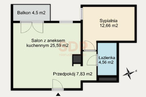 Mieszkanie na sprzedaż 51m2 Wrocław Krzyki Krzyki Braterska - zdjęcie 2