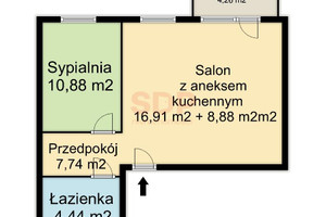 Mieszkanie na sprzedaż 49m2 Wrocław Krzyki Krzyki Braterska - zdjęcie 2