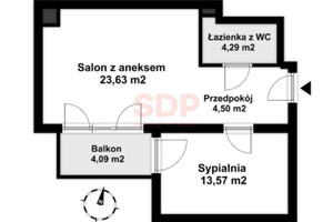 Mieszkanie na sprzedaż 46m2 Wrocław Śródmieście Jedności Narodowej - zdjęcie 2