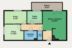 Mieszkanie na sprzedaż 70m2 Wrocław Fabryczna Stabłowice Stabłowicka - zdjęcie 2