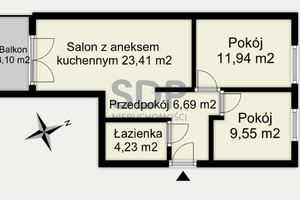 Mieszkanie na sprzedaż 56m2 Wrocław Krzyki Krzyki Braterska - zdjęcie 3