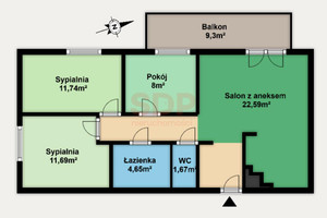 Mieszkanie na sprzedaż 71m2 Wrocław Fabryczna Stabłowice Stabłowicka - zdjęcie 1