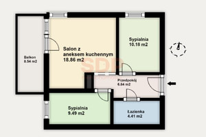 Mieszkanie na sprzedaż 50m2 Wrocław Śródmieście Ołbin Jedności Narodowej - zdjęcie 3