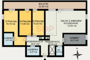 Mieszkanie na sprzedaż 108m2 Wrocław Śródmieście Wybrzeże Conrada - Korzeniowskiego - zdjęcie 3