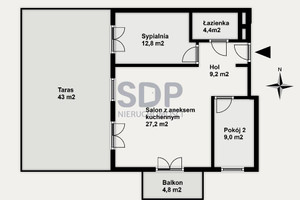 Mieszkanie na sprzedaż 63m2 Wrocław Fabryczna Wiejska - zdjęcie 2