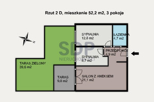 Mieszkanie na sprzedaż 53m2 Wrocław Krzyki Racławicka - zdjęcie 2