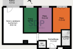 Mieszkanie na sprzedaż 70m2 Wrocław Krzyki Krzyki Racławicka - zdjęcie 2