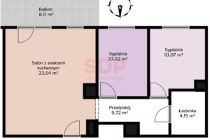 Mieszkanie na sprzedaż 58m2 Wrocław Śródmieście Wybrzeże Conrada - Korzeniowskiego - zdjęcie 2