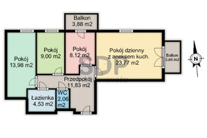 Mieszkanie na sprzedaż 74m2 Wrocław Krzyki Jagodno Buforowa - zdjęcie 2