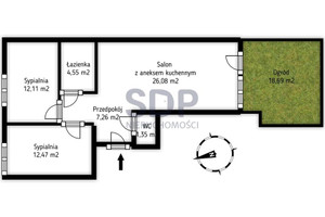 Mieszkanie na sprzedaż 64m2 Wrocław Psie Pole Zakrzów Zatorska - zdjęcie 2