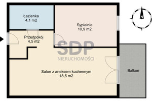 Mieszkanie na sprzedaż 38m2 Wrocław Psie Pole Swojczyce Ameriga Vespucciego - zdjęcie 3