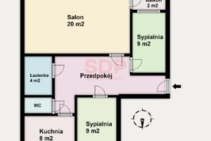 Mieszkanie do wynajęcia 58m2 Wrocław Krzyki Borek Hallera - zdjęcie 2