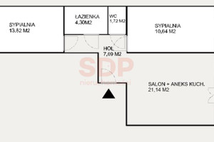 Mieszkanie na sprzedaż 59m2 Wrocław Krzyki Huby - zdjęcie 3