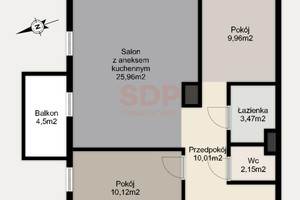 Mieszkanie na sprzedaż 62m2 Wrocław Krzyki Krzyki Kamienna - zdjęcie 2