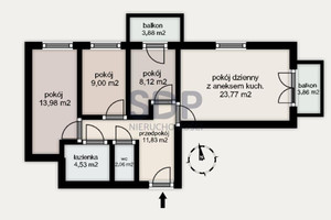 Mieszkanie na sprzedaż 74m2 Wrocław Krzyki Jagodno Buforowa - zdjęcie 2