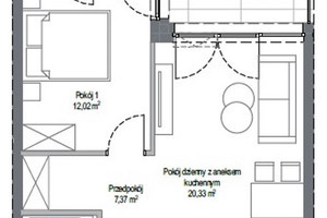 Mieszkanie na sprzedaż 45m2 Gdańsk Przymorze Czarny Dwór - zdjęcie 1