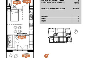 Mieszkanie na sprzedaż 41m2 Kraków Stare Miasto Stare Miasto (historyczne) Wita Stwosza - zdjęcie 3