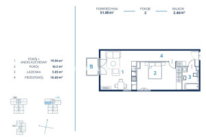 Mieszkanie na sprzedaż 52m2 Kraków Dębniki Os. Ruczaj Czerwone Maki - zdjęcie 3