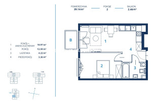 Mieszkanie na sprzedaż 40m2 Kraków Dębniki Os. Ruczaj Bunscha - zdjęcie 2