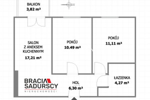 Mieszkanie do wynajęcia 49m2 Kraków Czyżyny Czyżyny Stare Sikorki - zdjęcie 3