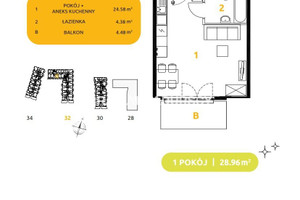 Mieszkanie na sprzedaż 29m2 Kraków Prądnik Biały Os. Prądnik Biały 29 listopada - okolice - zdjęcie 3