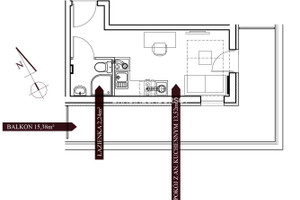 Mieszkanie na sprzedaż 16m2 Kraków Prądnik Czerwony Os. Prądnik Czerwony al. 29 Listopada - zdjęcie 3