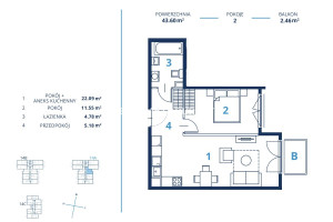 Mieszkanie na sprzedaż 44m2 Kraków Dębniki Os. Ruczaj Czerwone Maki - zdjęcie 3