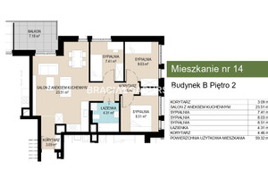 Mieszkanie na sprzedaż 60m2 Kraków Wzgórza Krzesławickie Kantrowicka - zdjęcie 3