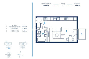 Mieszkanie na sprzedaż 34m2 Kraków Dębniki Os. Ruczaj Czerwone Maki - zdjęcie 3