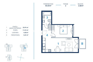 Mieszkanie na sprzedaż 44m2 Kraków Dębniki Os. Ruczaj Czerwone Maki - zdjęcie 3