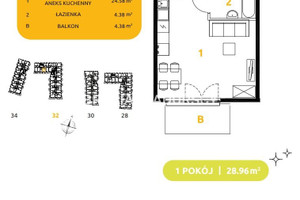 Mieszkanie na sprzedaż 29m2 Kraków Prądnik Biały Os. Prądnik Biały 29 listopada - okolice - zdjęcie 3