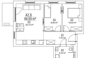 Mieszkanie na sprzedaż 55m2 Kraków Krowodrza Krowodrza - zdjęcie 2