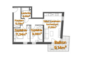 Mieszkanie na sprzedaż 60m2 Wrocław Krzyki Brochów - zdjęcie 3