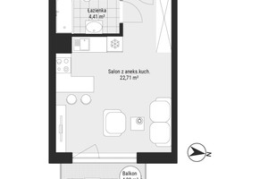 Mieszkanie na sprzedaż 28m2 Katowice Koszutka Aleja Wojciecha Korfantego - zdjęcie 3