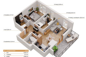 Mieszkanie na sprzedaż 54m2 Katowice Brynów-Osiedle Zgrzebnioka Brynów - zdjęcie 3