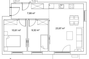 Mieszkanie na sprzedaż 57m2 Kraków Krowodrza - zdjęcie 2