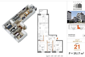 Mieszkanie na sprzedaż 60m2 Olsztyn Bartąska - zdjęcie 2