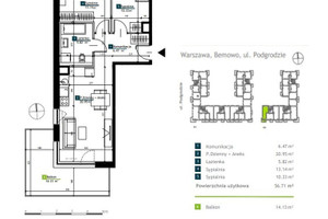 Mieszkanie na sprzedaż 57m2 Warszawa Bemowo Podgrodzie - zdjęcie 2