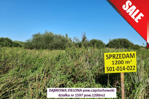 Działka na sprzedaż 1200m2 częstochowski Dąbrowa Zielona - zdjęcie 1