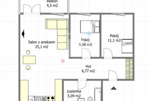 Mieszkanie na sprzedaż 58m2 Warszawa Mokotów Sielce Konduktorska - zdjęcie 3