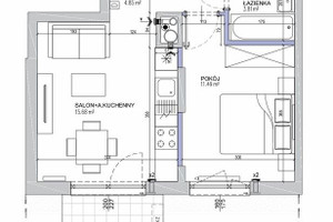 Mieszkanie na sprzedaż 37m2 Warszawa Mokotów Bokserska - zdjęcie 3