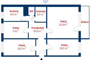 Mieszkanie na sprzedaż 74m2 Poznań Rataje os. Polan - zdjęcie 2