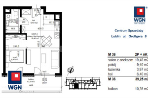 Mieszkanie na sprzedaż 40m2 łęczyński Łęczna Wierzbowa - zdjęcie 2