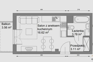 Mieszkanie na sprzedaż 24m2 Kraków Bieżanów-Prokocim Os. Złocień - zdjęcie 2