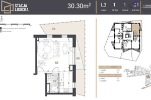 Mieszkanie na sprzedaż 31m2 Katowice Ligota Ligocka - zdjęcie 2