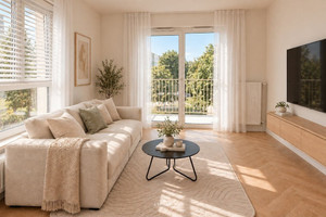 Mieszkanie 3 pokoje, duży balkon widok na zieleń